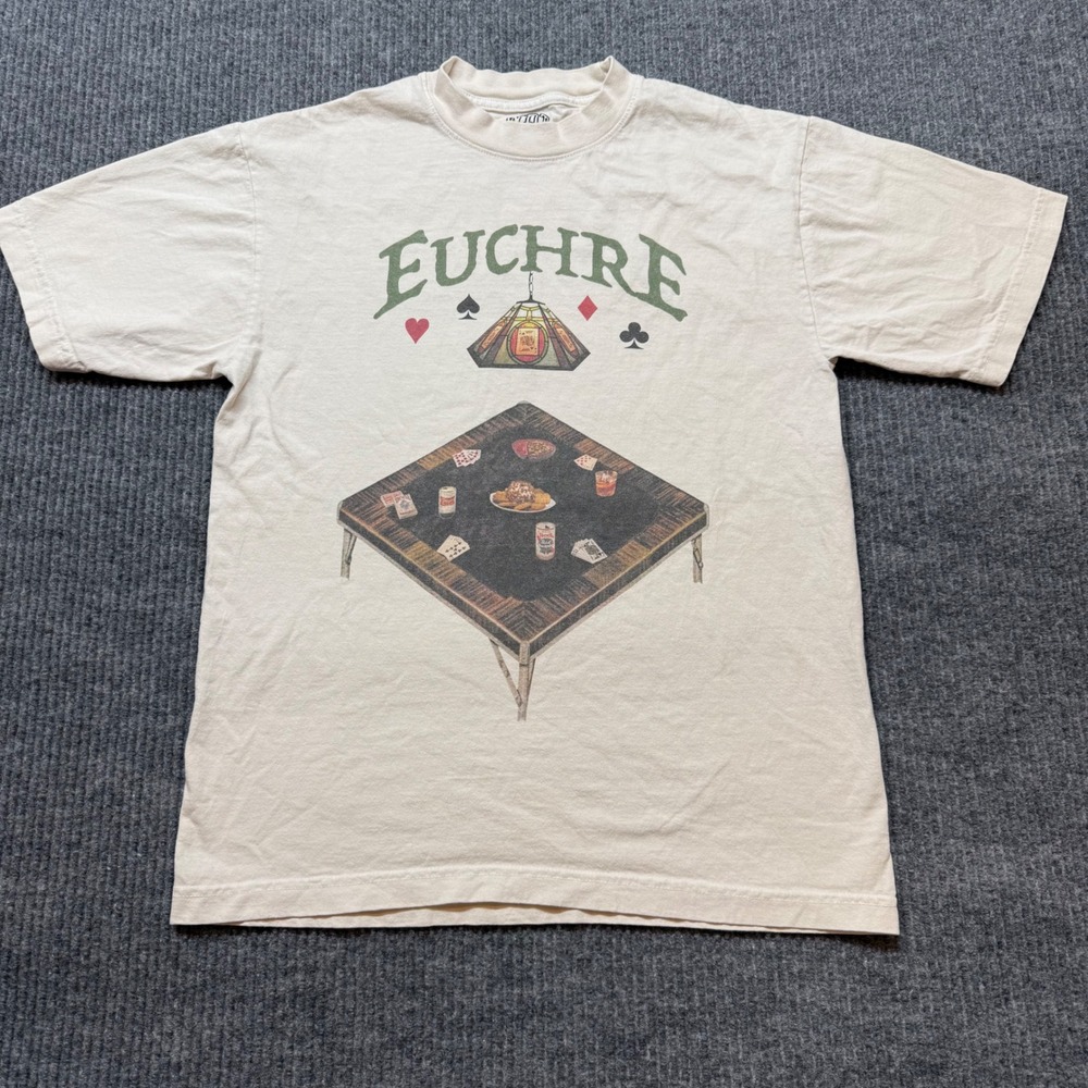 WDT Euchre Where Jacks Are King Graphic T Shirt Unisex Small Card Game‎ Tee